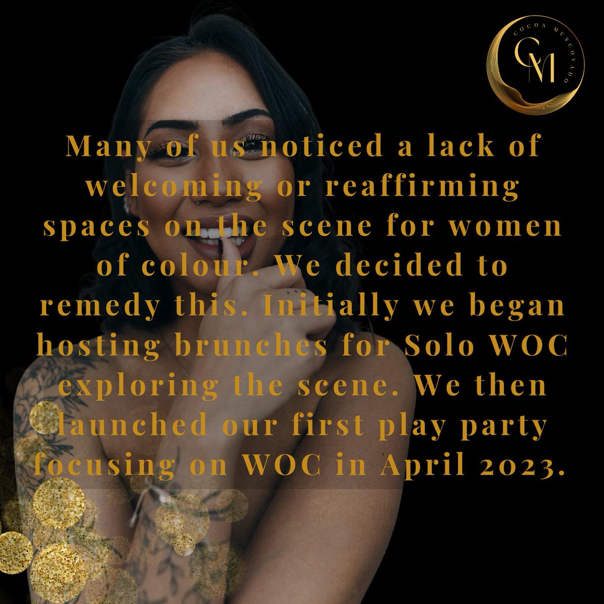 CocoaMuscovado's tweet photo. Cocoa Muscovado: London-based, sex-positive social collective and play party run by Women of Colour (WOC) for Women of Colour. We define WOC as any woman who identifies as non-White.
#hedonists #woc #safespaces #privateparty #sexpositive #secretlondon #nonmonogamy #cocoamuscovado https://t.co/d1HZ3ysS3l