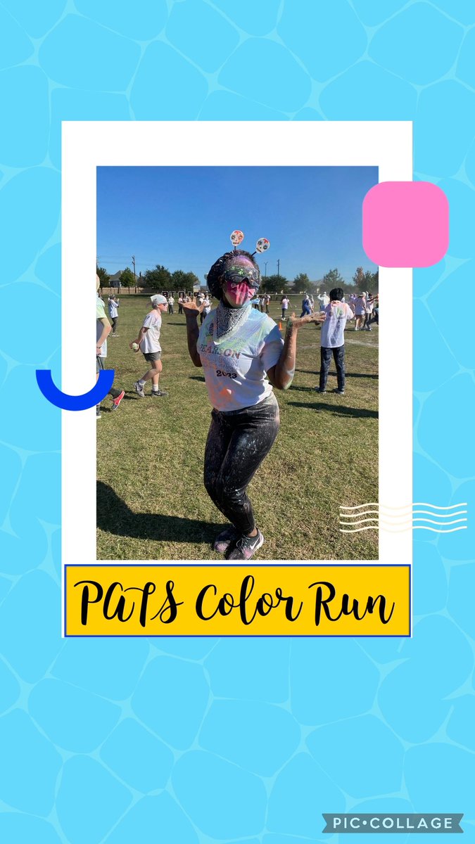 littyLIB's tweet photo. I came, I saw and got my color on! 💜💙🤍❤️💛💚🧡 #colorun @FISD_PearsonMS #FISDelevate https://t.co/Q4OoQYs5Fi