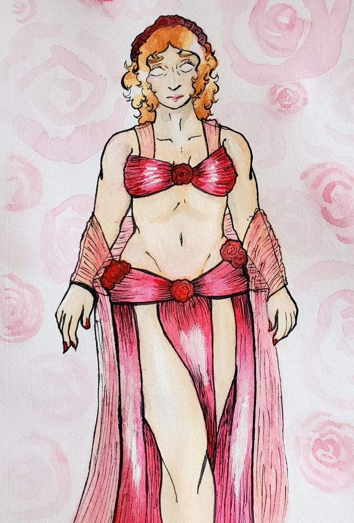 // No one asked but here's Adriel's Halloween outfit, Persephone to match Jon's Hades 💖