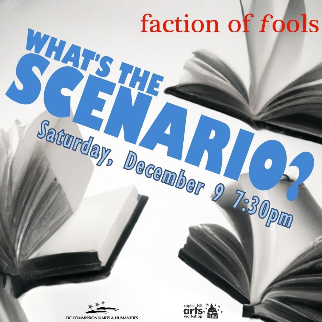 factionoffools's tweet photo. But really though...what IS a scenario?!?!? Join us on Saturday, December 9th at 730pm at @CHAWinDC for a workshop celebration of the bones of #Commediadellarte : the scenario! 

🎟️ https://t.co/8qXPRHEkBq

#dctheatre #acreativedc #shakespeareeverywheredc #dcarts https://t.co/dkzu9YE4XW