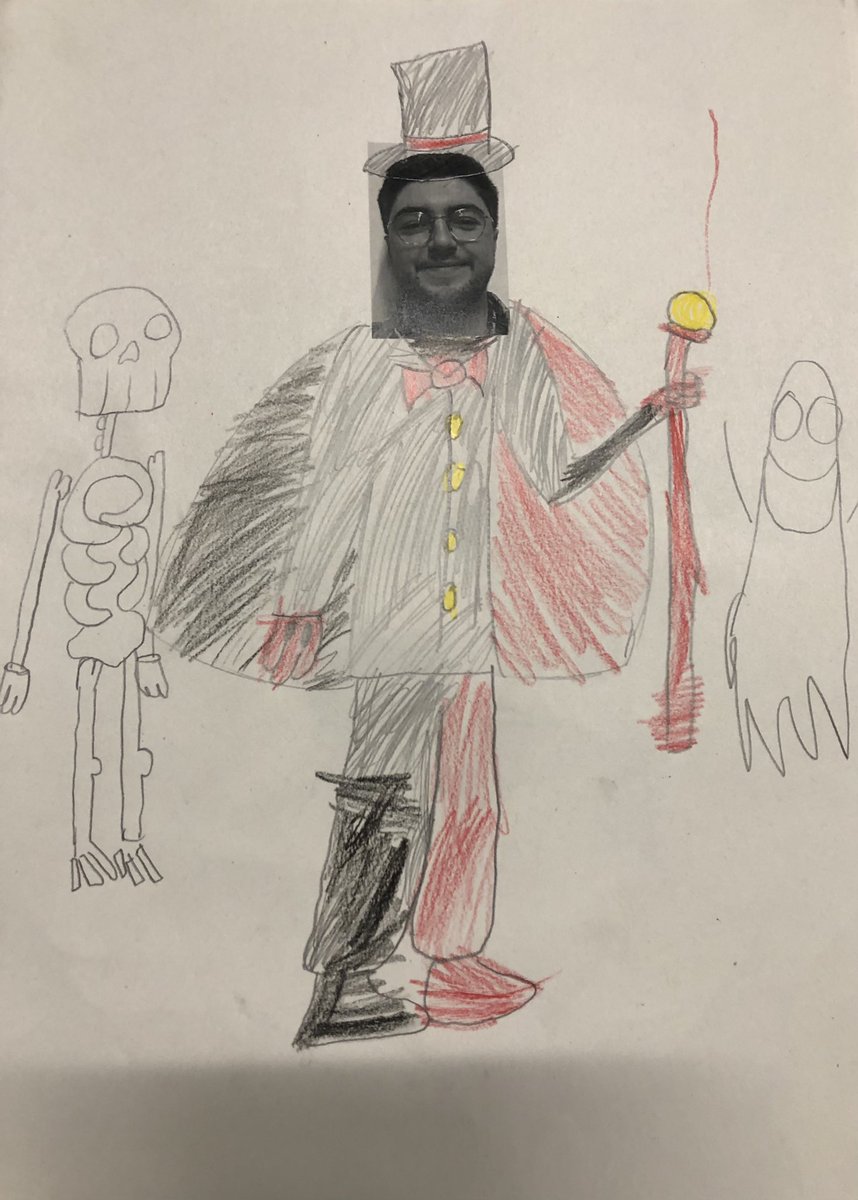 MrHart95's tweet photo. Loved the Halloween costumes that my class and their P1 buddies designed for me this week! 💀🎃👻🤡🧚🏼🎩 https://t.co/F8U8ReHvfu