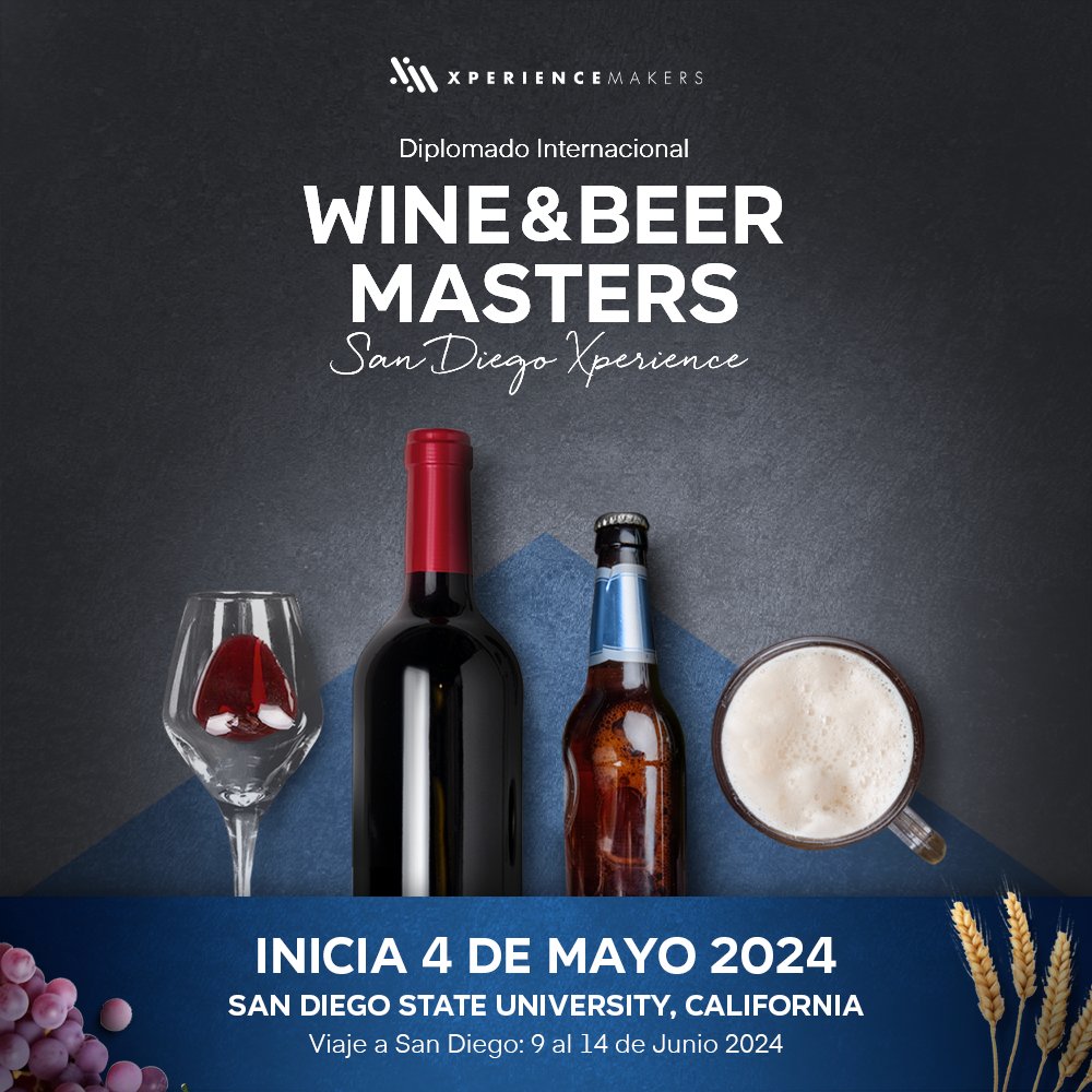 ✨ Te presentamos San Diego Xperience en alianza con San Diego State University, California. ✨

🔰 Del 9 al 14 de junio | Inicio de clases 4 de mayo 2024 🔰

Este programa te sumergirá en el fascinante mundo de los vinos y las cervezas de manera experiencial.