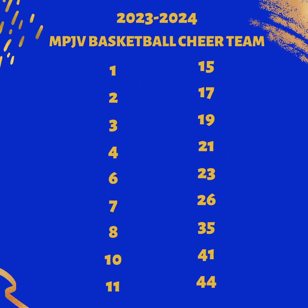 Congratulations to our 23-24 MPVC & MPJV basketball cheerleaders! Go tigers!!! 📣💙💛