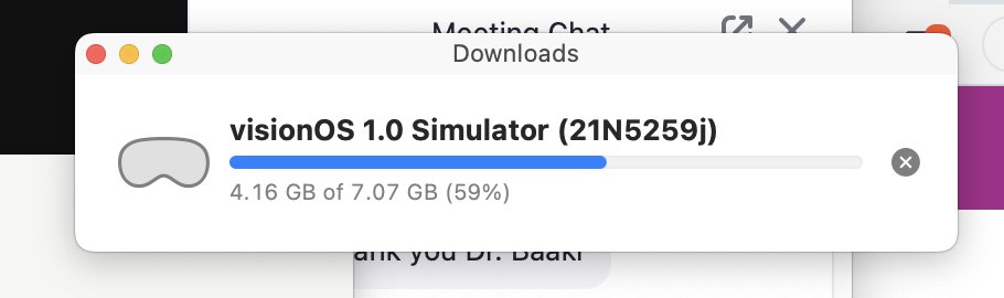 Testing visionOS Simulator for a potential master's research
