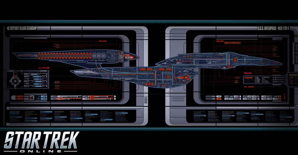 trekonlinegame's tweet photo. In celebration of the release of #STOIncursion on Console, we asked superstar Tim Davies to make a Masters Systems Display of our flagship, the Enterprise F! Grab the full image, and several wallpapers here.
https://t.co/DXvtdSd0WM https://t.co/6whcMGsbCD