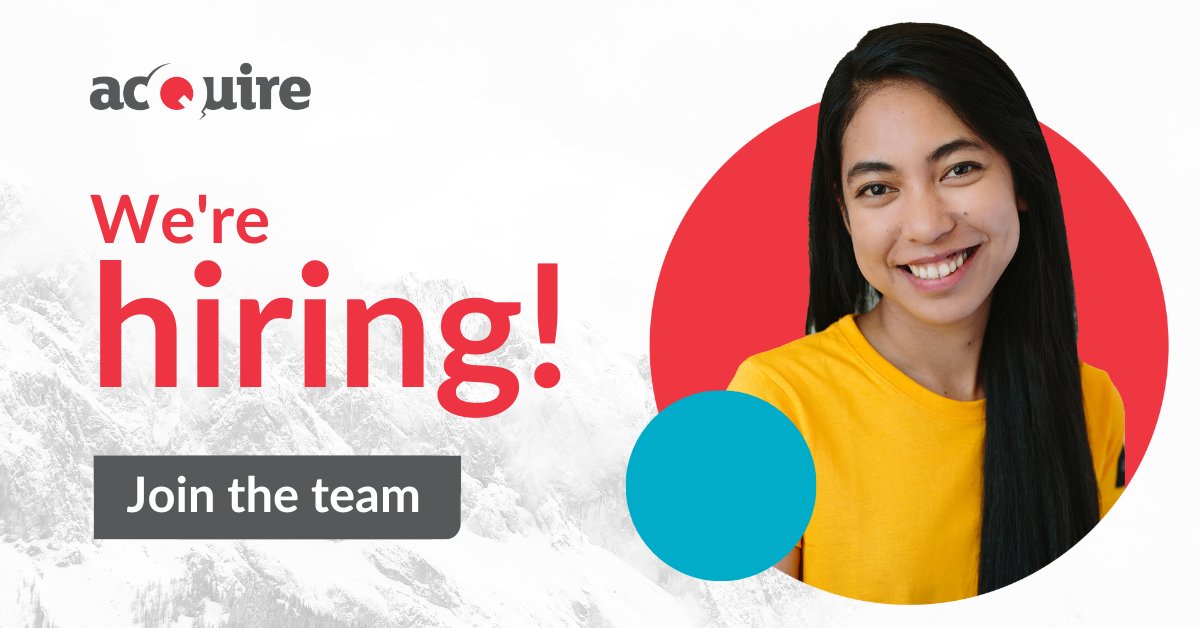 Are you looking for your next career opportunity in the world of tech? We're looking for some great people to join our acQuire team! Visit our careers portal to see our position openings: bit.ly/2Q924GU

#acQuire #companyculture #career #jobs