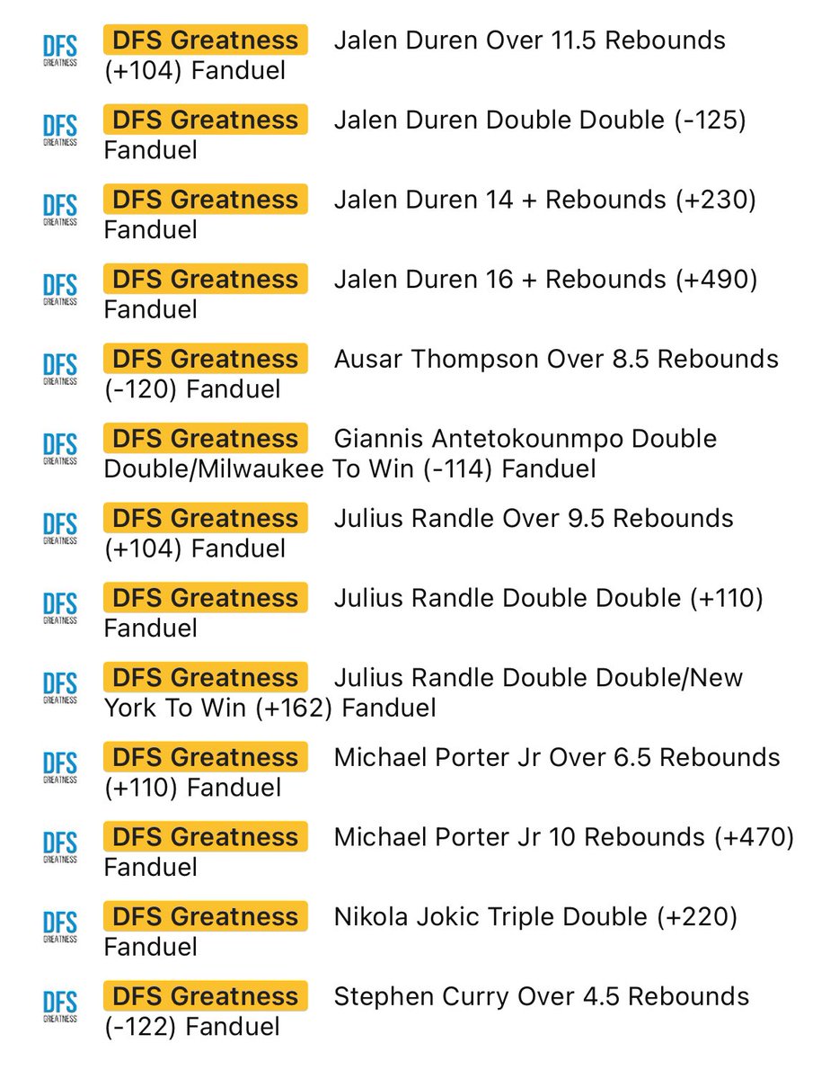 DfsGreatness's tweet photo. NBA Player Props &amp; Best Bets Picks for November 1st  Free NBA Picks &amp; Sp... https://t.co/xZn0OEyQv8 via @YouTube

#GambingTwitter #nba https://t.co/tAzhR4anXS