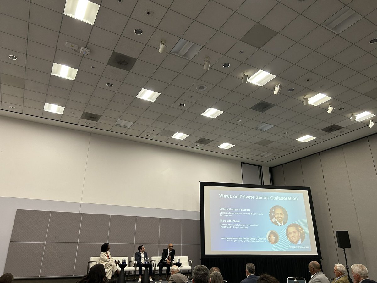 .<a href="/ULIHouston/">ULI Houston</a> is happy to have <a href="/MarcEichenbaum/">Marc Eichenbaum</a> with <a href="/HoustonTX/">City of Houston</a> and Joy Horak Brown with New Hope Housing speak at <a href="/UrbanLandInst/">Urban Land Institute</a> homelessness forum at Fall Meeting 2023 in Los Angeles today. Thank you for sharing your insights with our members!