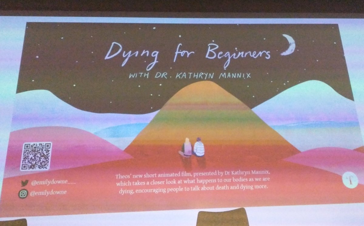 What a wonderful evening,  learning through @drkathrynmannix 's story telling - X hallenging us to talk more about #OrdinaryDying
#DyingforBeginners
@Theosthinktank