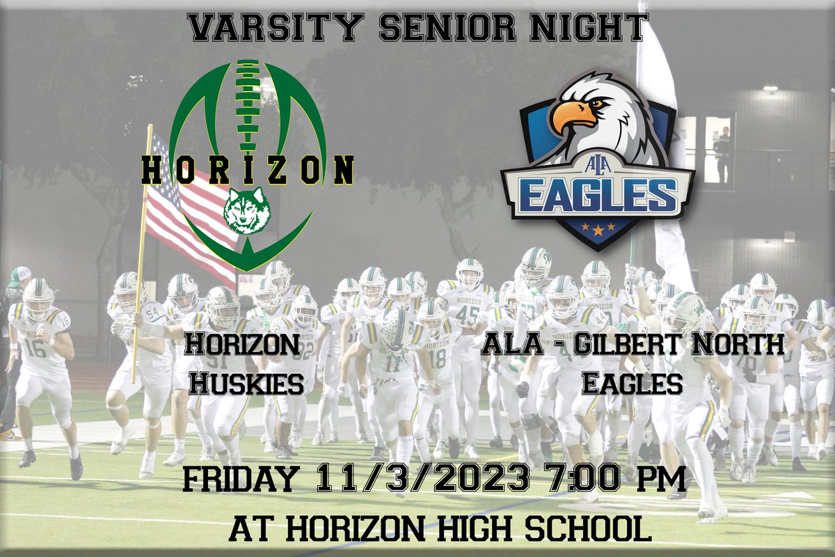 Sr. Night on Friday! We will recognize our players pre- game starting at 6:15pm. 
<a href="/PVUSDATHLETICS/">PVUSD Athletics</a> 
<a href="/HorizonFootball/">Husky Gridiron</a>
