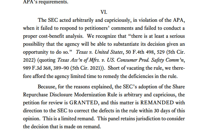 RichardHeartWin's tweet photo. Well, the SEC has been ruled in violation of the law again. They've been ruled arbitrary and capricious a 2nd time here: https://t.co/Sda9uEGUPC You might remember the SEC was just recently ruled arbitrary and capricious by the court in the Grayscale case. Did you also know the government just found the SEC guilty yesterday of violating the rules with SB121 as well. (https://t.co/rcbYpiah3X) SB121 was another anti-crypto rule. If an agency that makes rules for a living can't follow rules, it's not a good look. It's also sort of a denial of service attack on the judicial branch which is encumbered with fixing their mistakes. One court said that the SEC lawyers ".. the SEC is adopting its litigation positions to further its desired goal, and not out of a faithful allegiance to the law" (https://t.co/suLvWgy0IH)

Congress is even threatening to subpoena the SEC Chairman. https://t.co/q0rnHzOHzs Apparently someone is unhappy with the Chairman, because they say they're making "..Major Ad Buy on Sunday Shows.." "The initial buy is mid-six figures. "https://t.co/9LtlE80zCB They do have 30 and 60 second vids on there. I'm not really sure what the point is though? I don't watch TV, so I won't know if the ads are actually showing.

Even the SEC's own commissioners are dissenting, rather often. Particularly Commissioner Hester M. Peirce
and 
Commissioner Mark T. Uyeda. Thank goodness for honest public servants. Thank goodness for the judicial and the wonderful design of checks and balances set forth by our founding fathers.

By the way, It would be interesting to see via FOIA request if commissioners that had already prejudged an issue were voting on issues. It's funny to me that a person might thing they were not prejudging any one thing in particular, but instead prejudging nearly all at once. And then somehow thinking it was less violating conduct instead of more violating.

I am also curious if other countries or citizens of other countries might bring actions against individuals acting outside their official capacity, outside of qualified immunity. People have human rights to speech and contract. Imagine if a country foreign to you were interfering with your rights, extraterritorially. Due process should be observed.

More cases against the SEC have been admitted to the Supreme Court as well. My hat is off to the Honorable Justices for granting certiorari. Securities and Exchange Commission v. Jarkesy: https://t.co/hrRj6PfS0z wiki: https://t.co/lAtjPaMHDS

TLDR; SEC has lost 4 of 5 recent cases in the Supreme Court IIRC. They've been admonished by Judges, Senators, Congressmen, current SEC commissioners, previous SEC staff. They lost the claim that all XRP tokens were securities in court. They've been found arbitrary and capricious twice in just the last few months. And now their in violation of the APA again and caught by the USGAO.
