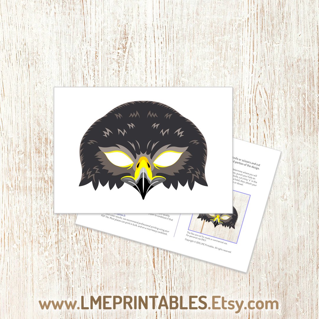 Peregrine Falcon Mask Printable Halloween Costume Animal Bird Prey Paper  Hawk Golden Eagle School Party Kinder Educational Forest Kid Adult  https://t.co/AUnl0haNRo via @Etsy #peregrinefalconmask #halloweenprintables  #hawkmask #eaglemask #birdmask ..., image size:1080x1080