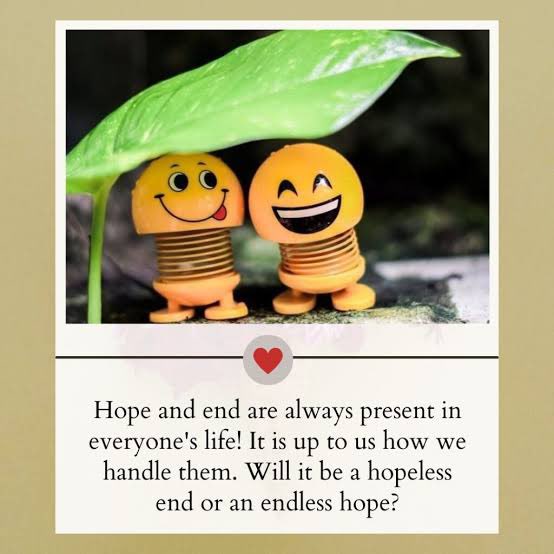 RT @PrachiMalik Dear Beautiful friends, Choice is yours….
Endless Hope or Hopeless end???
#Hope
#HappyVibes
#ThursdayThoughts
#RainKindness
#UnconditionalUniversalService 
#Mindfulness
#JoyTrain
#BabyGo