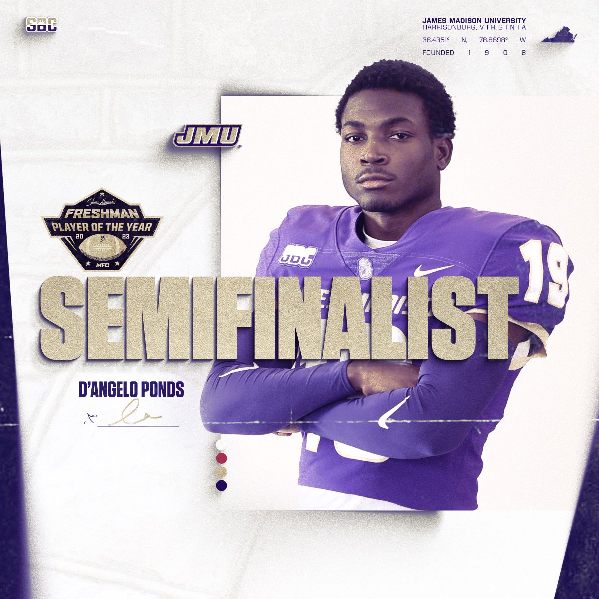 𝐒𝐡𝐚𝐮𝐧 𝐀𝐥𝐞𝐱𝐚𝐧𝐝𝐞𝐫 𝐀𝐰𝐚𝐫𝐝 𝐒𝐞𝐦𝐢𝐟𝐢𝐧𝐚𝐥𝐢𝐬𝐭.

D'Angelo Ponds has been named one of 14 semifinalists for the 2023 Shaun Alexander Freshman of the Year Award.

📰 bit.ly/45XASPw

#GoDukes | <a href="/DangeloPondss/">D’Angelo Ponds</a>