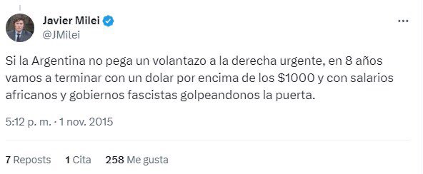 8 años de este tweet. HE KNOWS