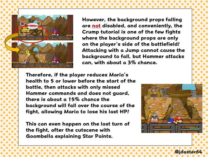 ttydbattlebits's tweet photo. TTYD Battle Bits #001: Crump-led

Lord Crump's Prologue fight is possible to lose in Paper Mario: TTYD, despite the game's best efforts! #TTYDBattleBits https://t.co/GWgNsLNCys