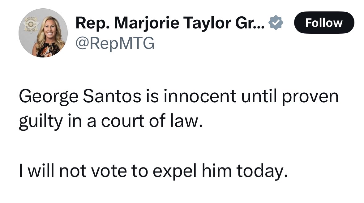 Marge wants to remove a member of Congress for triggering a fire alarm, but the guy who stole the identities of his donors deserves to stay.