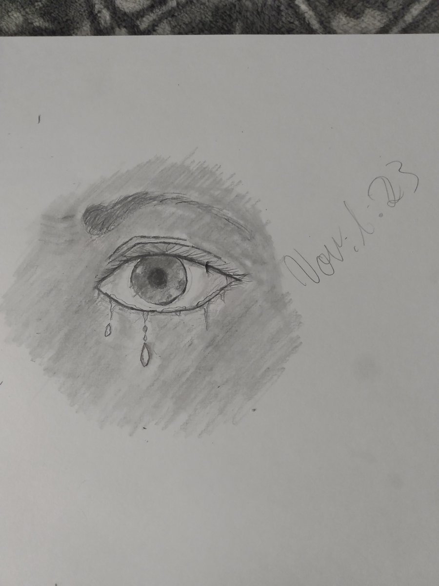 #Art first actual try doing tears.