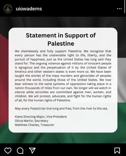 There’s being liberal and there’s being insane. UIowa Dems are siding with militantly anti-LGBT Hamas terrorists - who gleefully slaughter women and children. Of course, we’ll hear nothing but crickets from Rita Hart as antisemitic loonies take over her party.