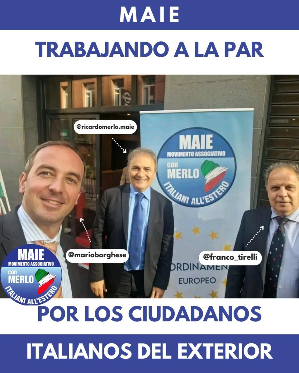 En MAIE somos un gran equipo, trabajando siempre en pos de nuestros conciudadanos.
#somosmaie #maie #ciudadanositalianos #italianinelmondo #italianiallestero #PasaporteItaliano