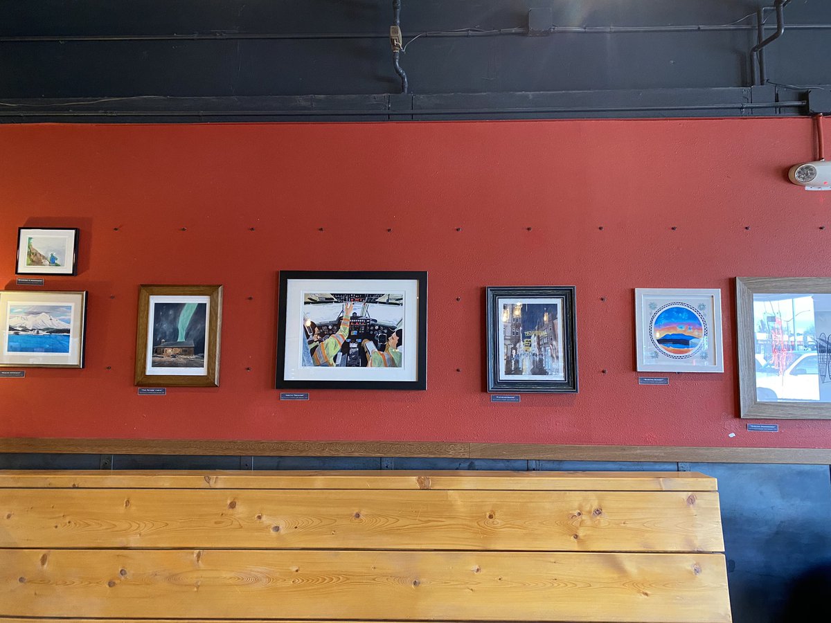 907afa's tweet image. Displaying my art for a month at Kaladi Bros coffee