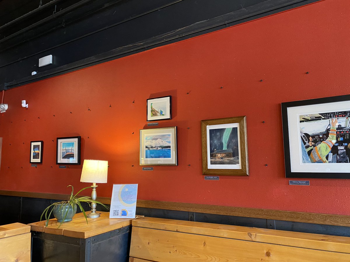 907afa's tweet image. Displaying my art for a month at Kaladi Bros coffee