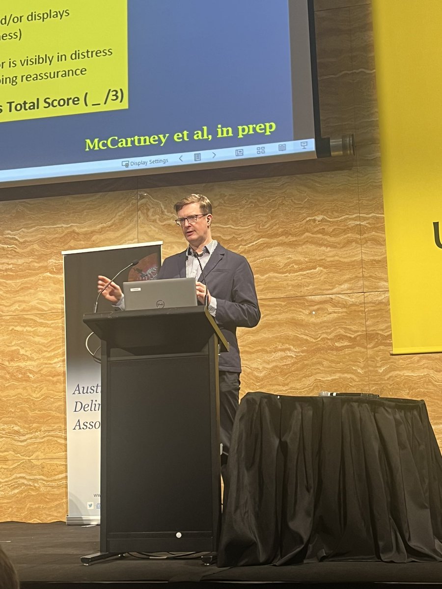 Great quote from <a href="/A_MacLullich/">Alasdair MacLullich</a> 

Patients with delirium often experience distress. Families always experience distress 

#declared2023