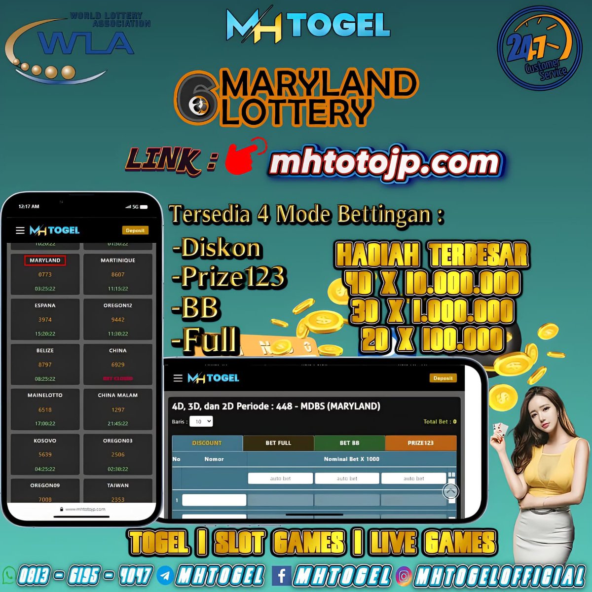 MH_TOGEL's tweet photo. Diskon : 4D - 66.5% | 3D - 59.5% | 2D - 29.5%
Tutup Pasaran Pukul 03:45 WIB Dan Keluaran Nomor Result Pukul 04:00 WIB.
Situs Resmi : https://t.co/J158q4nMCl

#TenHagOut #GadisKretekPremier #LastTwilightSeries #StopGenocideInGaza #Weeekly #mhtogel #mhtogeljitu #mhtogelgacor https://t.co/NxHr9tnQaq