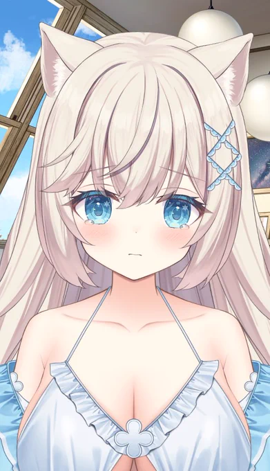 今朝こわい夢見ちゃってねむねむ…おはようっ