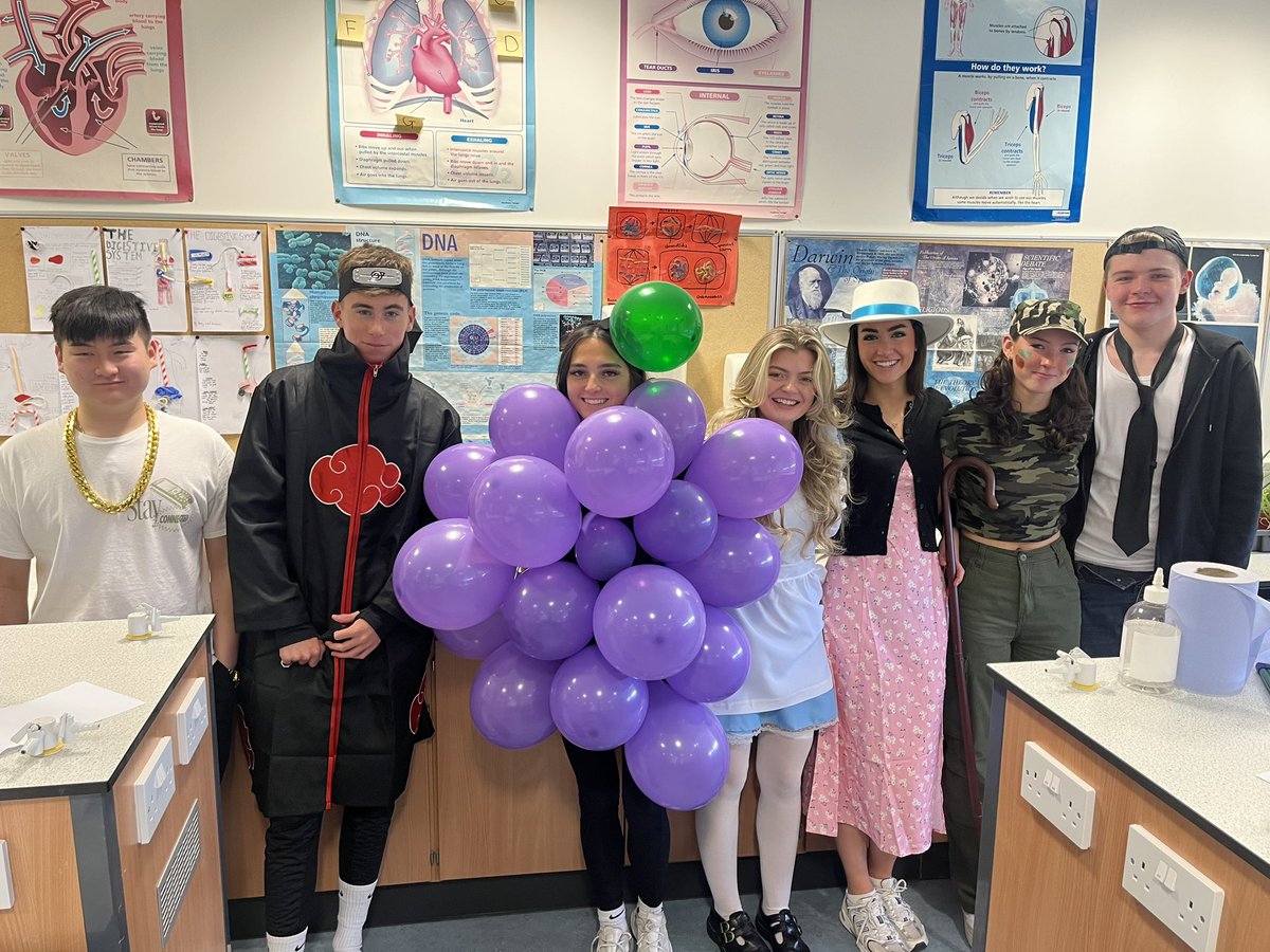 Our Advanced Higher Biology pupils dressed up for Halloween!