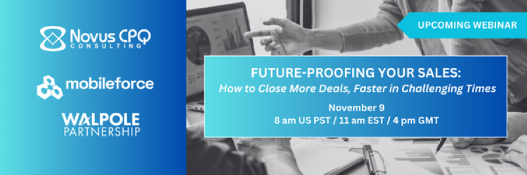 mobileforce_sw's tweet photo. Join us next week for our webinar "Future-proofing Your #Sales: How to Close More Deals, Faster in Challenging Times." Hear from @WalPart, @NovusCPQ &amp; our CEO on how revenue teams manage quote-to-cash processes &amp; speed sales cycles. Register today: https://t.co/wAsyS8rALW #CPQ https://t.co/hKsHiCKIKX