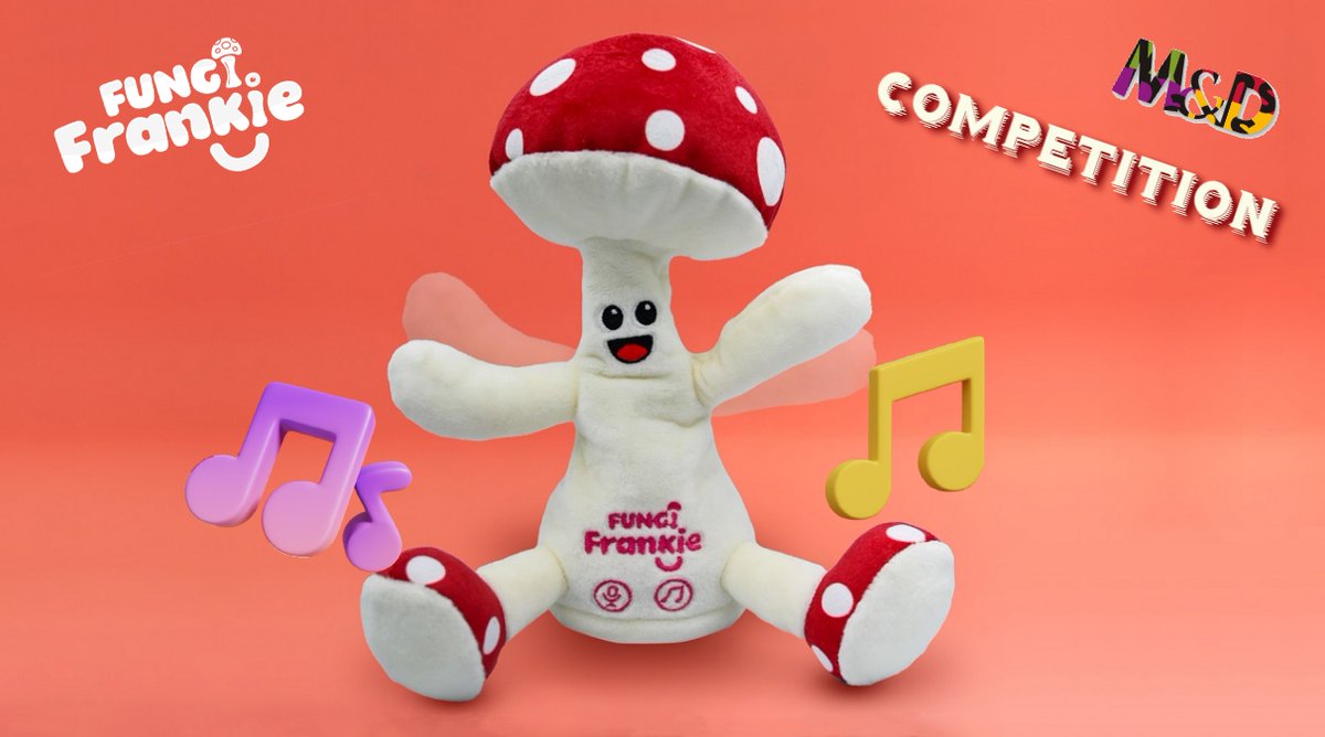 Enter #competition to #win #FungiFrankie #DancingMushroomToy by #leftfieldtoys - mums-dads.co.uk/competitions/w… #DancingToy #IinteractiveToys #InteractivePlushToy #DancingMushroomToyForKids #MusicalMushroom #UKcompetition #GiveAwayUK #CompetitionGiveaway #ParentingGiveaway #WinAPrize