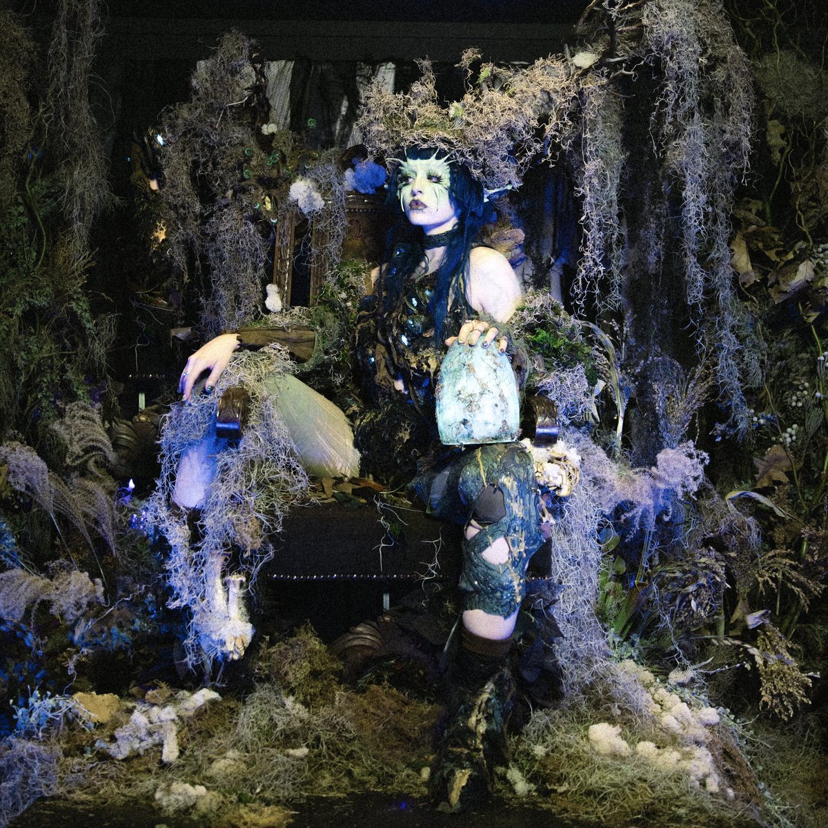 ashnikko's tweet image. i am the moss king, green apple eyes. you sang the song, now our destinies are tied 🌿🌱🔮

last night was so incredible! happy halloween, demidevils. the north american leg of the weedkiller tour is over! now the moss king hibernates.