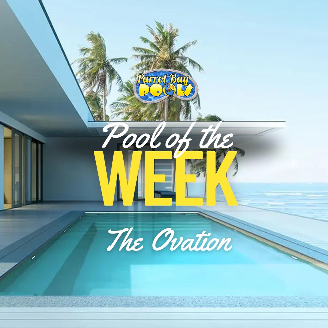 Make waves with this week's featured pool: The Ovation. Whether you want to slip away for a solo swim or party the night away with friends, this #pooldesign is a statement of sophistication.

Learn more about our Ovation #fiberglasspool: 
parrotbaypoolsnc.com/product/the-ov…