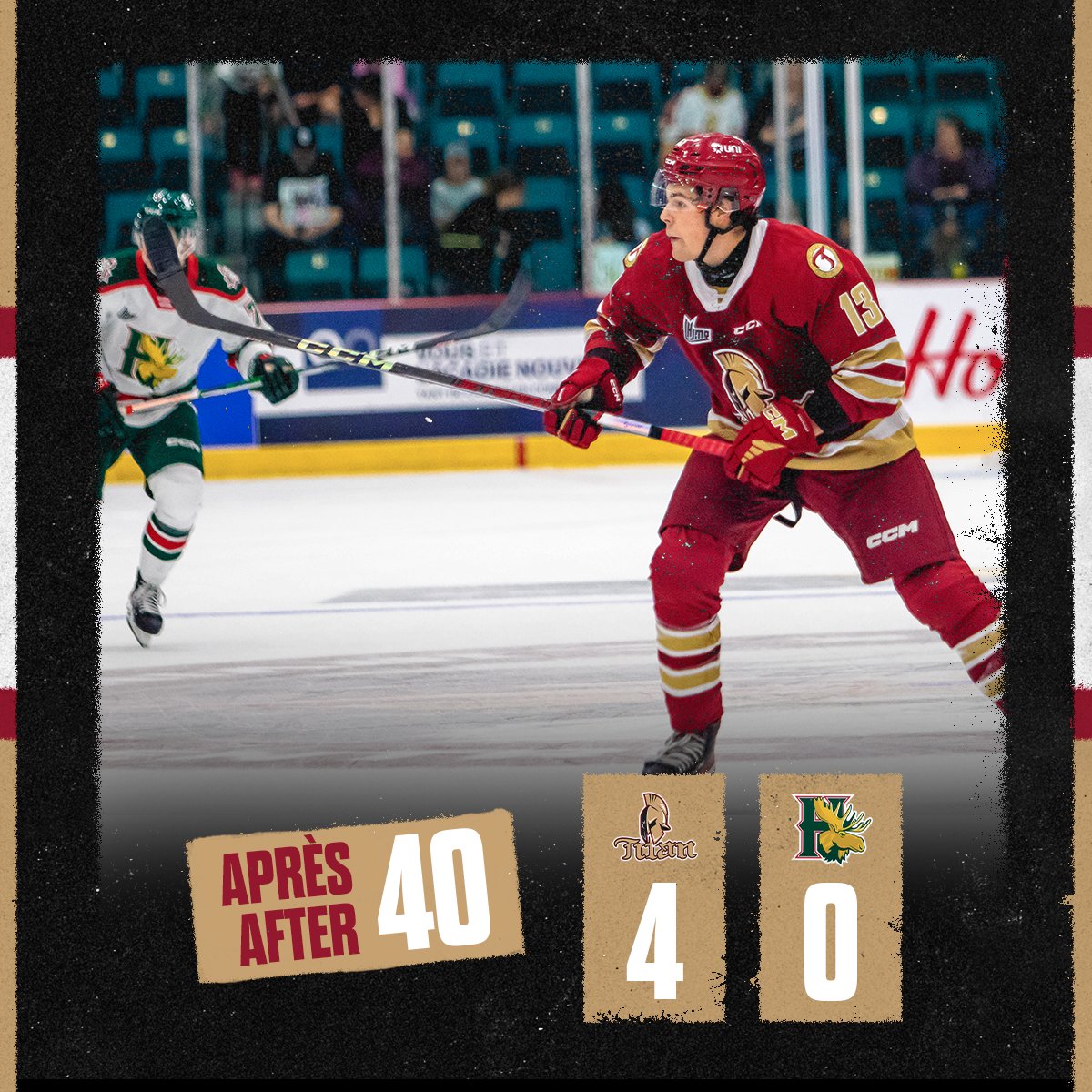 Titan est sortie en force en 2e période!

Titan came out strong in the 2nd period!

🚨Buts Titan Goals🚨
Donovan Arsenault (Huggan)
Colby Huggan (Arsenault)
Henneberry (Orr, Huggan)

🏒Titan | 16 - 27 | Mooseheads
🥅Titan | 4 - 0 | Mooseheads
#gotitango