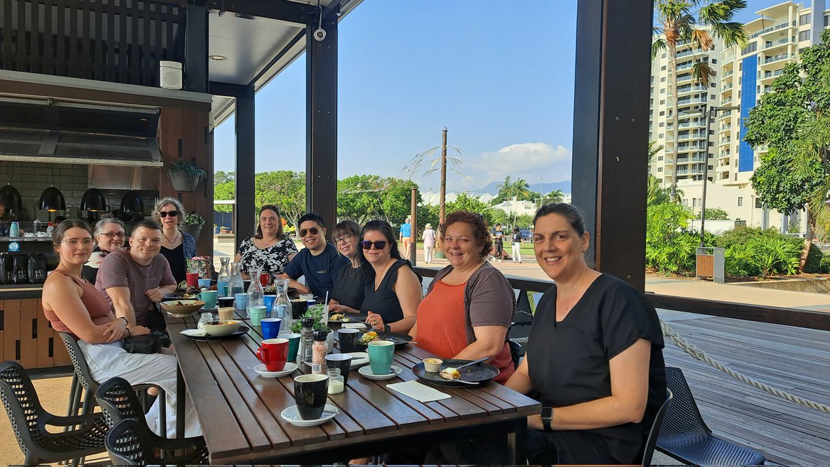 TrevillianSusan's tweet photo. A great way to kickstart the conference in #Cairns, meeting over breakfast with #rural delegates from almost every state and territory.
@the_shpa #MM2023SHPA #SHPARuralRemote https://t.co/dZlPFVyA4j