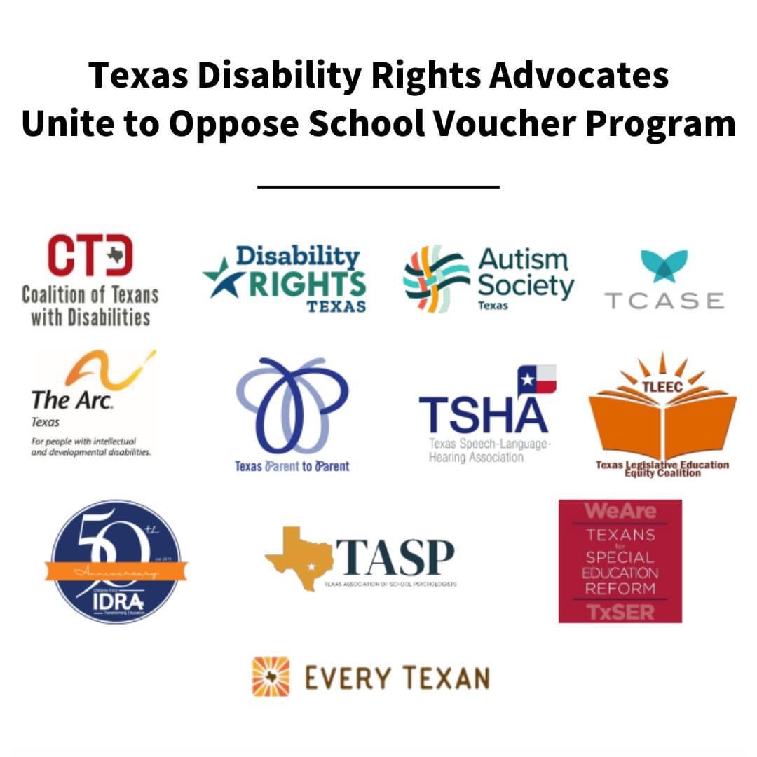 TX disability orgs have united in opposing vouchers or ESAs in any form. Find your state Rep at wrm.capitol.texas.gov/home and please tell them today: say NO to vouchers, and increase public school funding!

#FundTheFuture #NOvouchers #vOUCHersHurt #EveryChildOneVoice