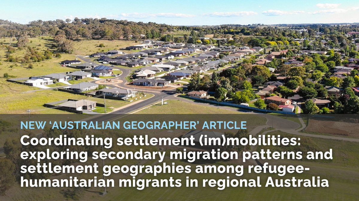 NEW @austgeog #OpenAccess ARTICLE!
⭐️Dr George Tan, @cdu_ni Adjunct
⭐️Dr Daile Rung, @MollyCentre  
⭐️Dr Kate Golebiowska, @cdu_ni Researcher
 📑bit.ly/AusGeo21Oct23 @tandfnewsroom 

#immobilities #migration #regionalaustralia #refugees  @georgetan_gt @DaileRung @kegolebiowska