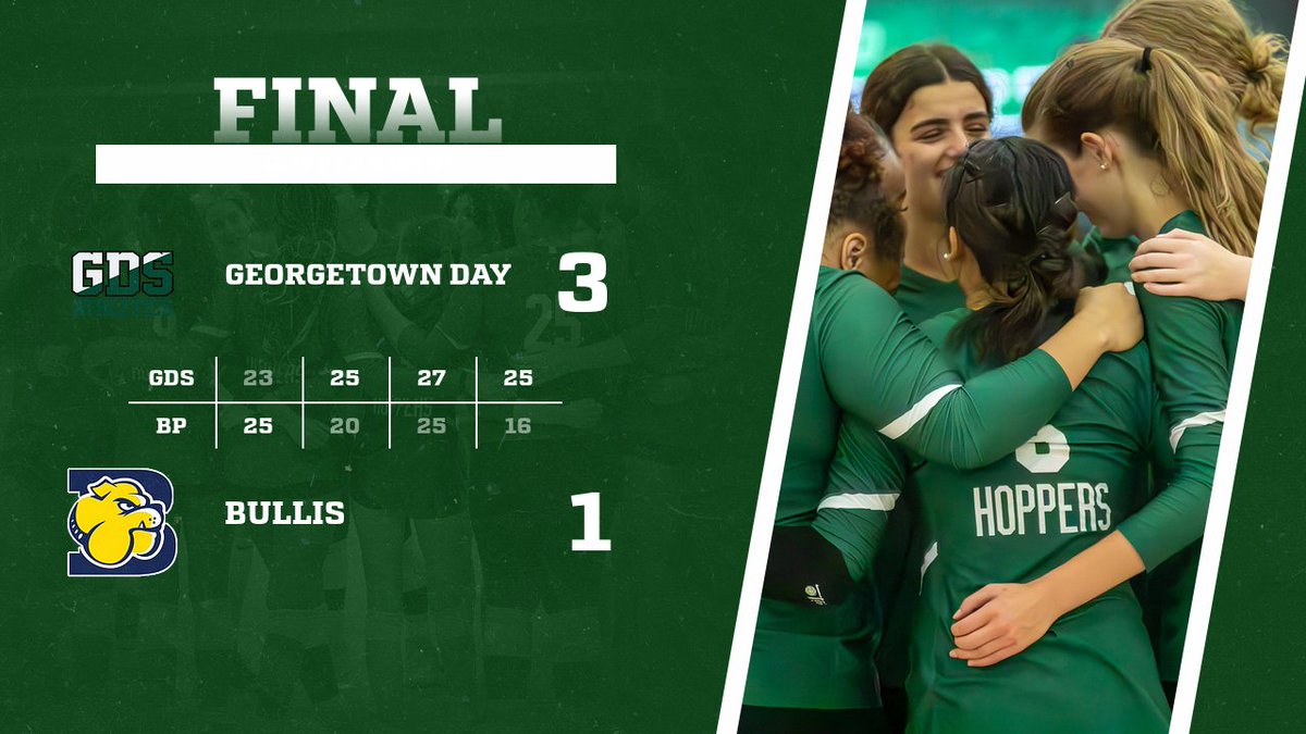 GDS Volleyball defeats Bullis 3-1 to advance to the ISL Finals tomorrow at GDS at 4:00 PM!  

📸: Paul Higday  

#GoHoppers