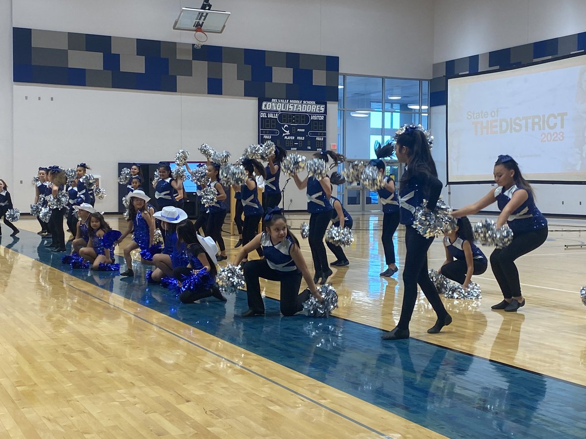 State of the District @YsletaISD is underway, with our leadership present at @Del_Valle_MS.  With excellent performances from our students and feeder pattern.  #TheDistrictOfChampions #ServiceExcellence 
@DVHSYISD #OFOD