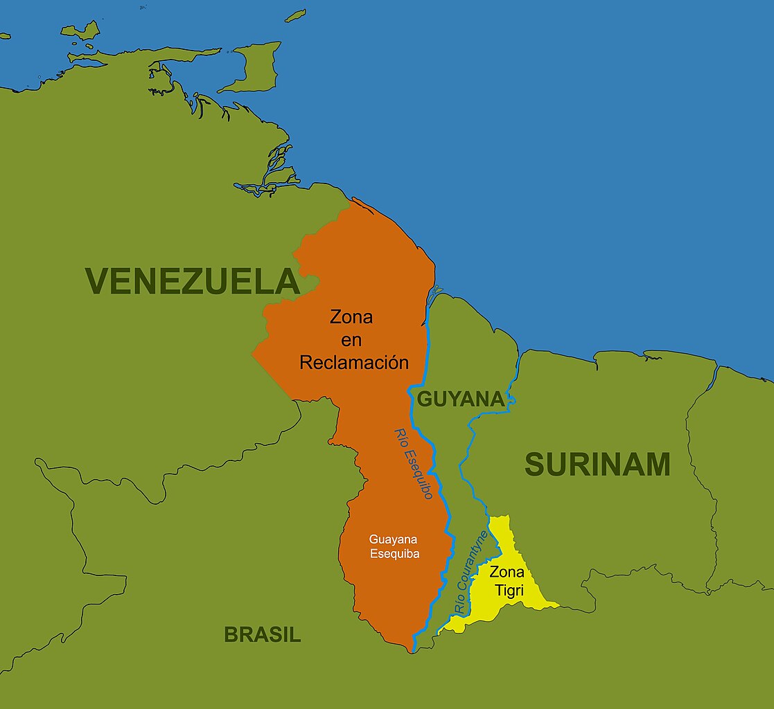 Pueblo de Venezuela, ustedes no son la única víctima de Guyana, que está tratando de robarles territorio. GUYANA también está intentando robarle la zona del Tigri a Surinam. Ayúdame a compartir esto para que todos puedan saber la verdad.