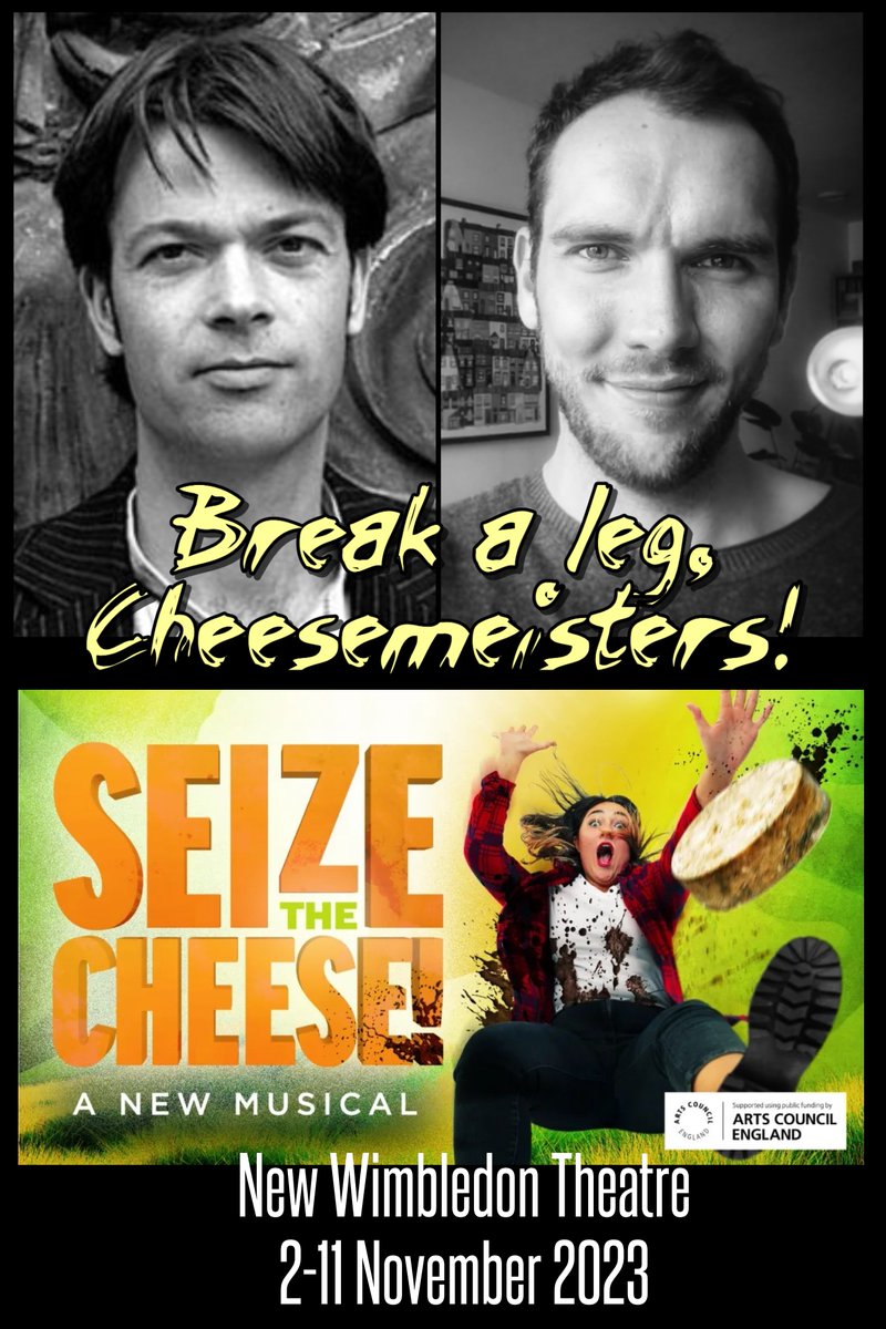 SeizeCheese's tweet image. Beautiful @Neil_Bastian emailed us this Break A Leg card - somehow he found a pic of a slightly younger Patrick and a 20-years younger me... Thanks Neil!

Opening night Thurs 2nd Nov...

12-show run, 9 shows sold out, 3 shows getting close.

Tix: atgtickets.com/shows/seize-th…