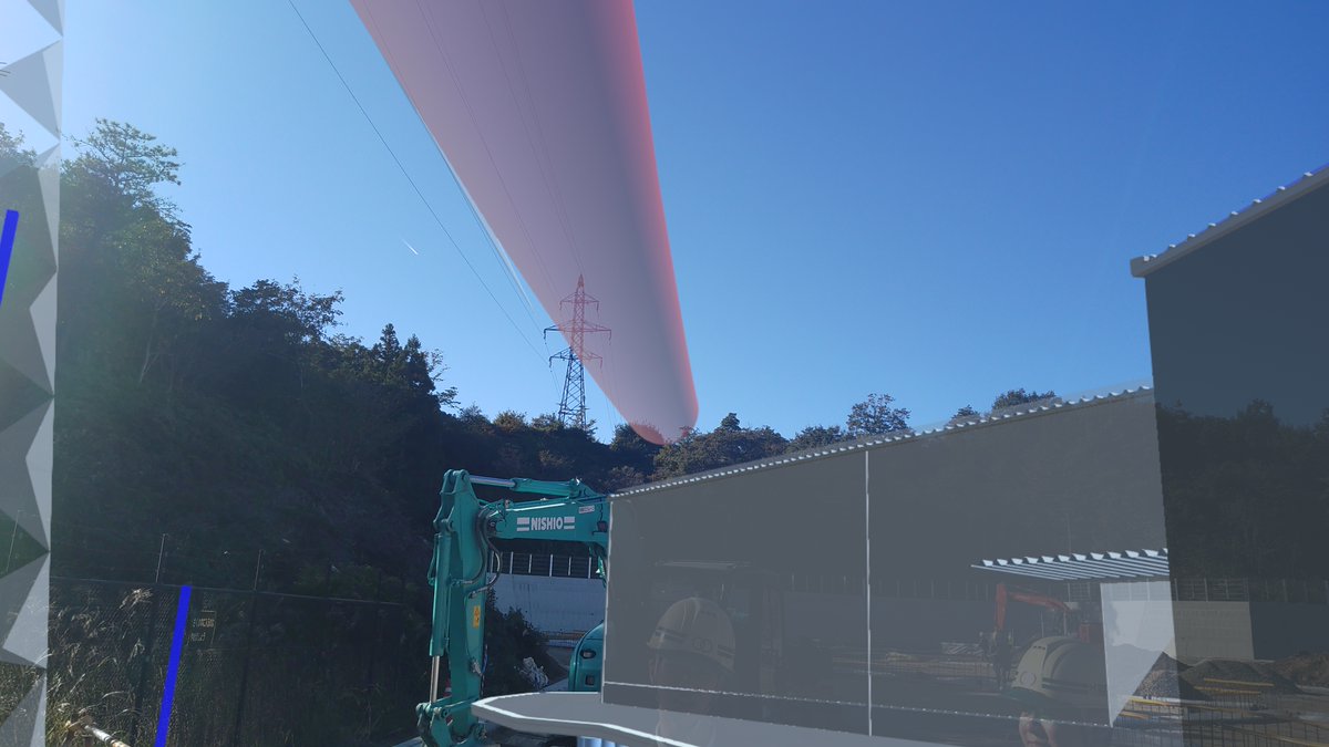 kanatsu_jyouhou's tweet image. 建設業協会青年部主催の職場体験企画  パート3
点群データを利用して架空線(高圧)の離隔範囲について『見える化』する取組
① ＃TRENDPOINT で高圧線の位置と離隔範囲を机上で確認🧐
② HoloLens を使い ＃mixpace のMR技術により現地で確認🧐
目的を明確にする取組も体感してもらいました😊👍