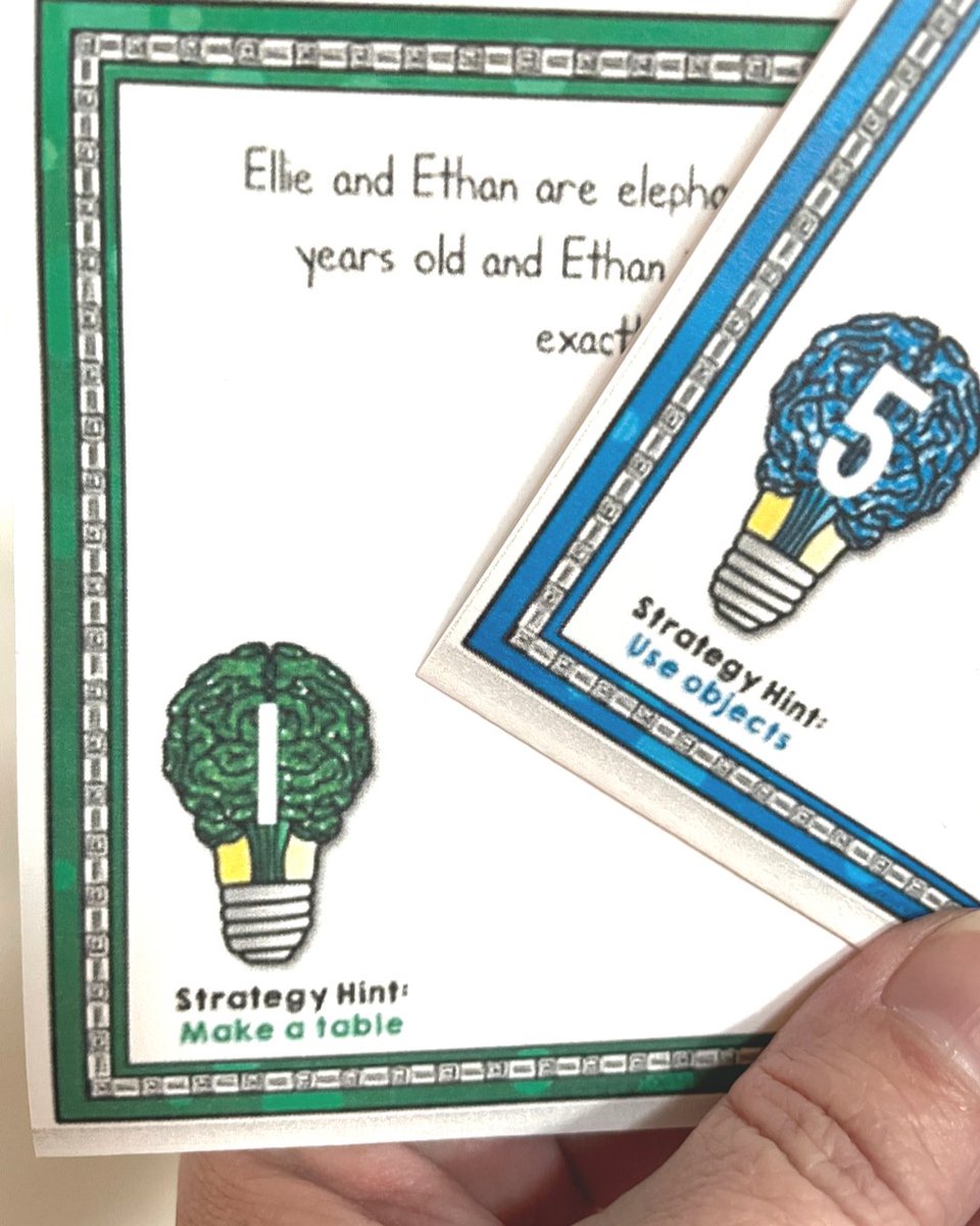 FourthGrStudio's tweet photo. I just love this set of task cards for so many reasons...

1.  Problem solving strategies are explicitly taught and practiced.

2.  There are plenty of problems for each strategy.

3.  The last set of task cards has mixed problems so students have to apply their new "toolbox" of https://t.co/RmGDVZ07q6
