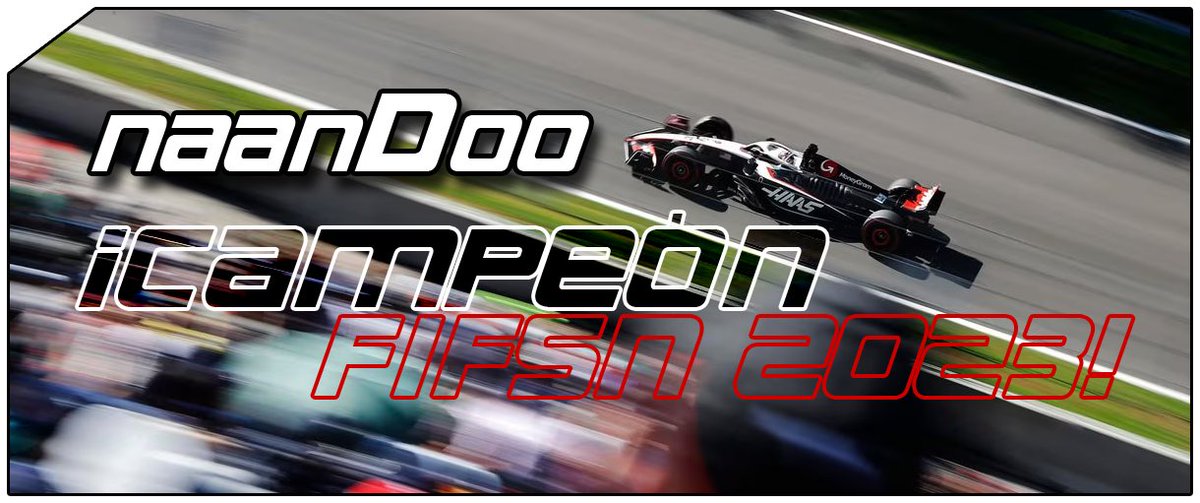 Ya oficial y matemáticamente, con dos carreras de antelación... ¡<a href="/naanDooF1/">Fernando</a> Campeón F1FSN 2023! 🏆🥇