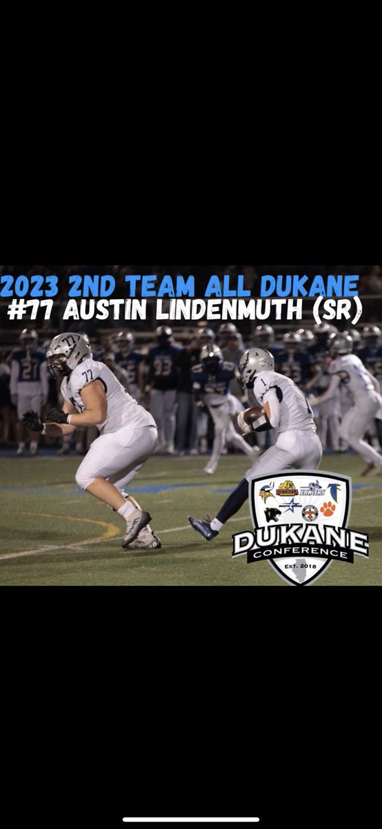Honored to receive All Dukane 2nd Team! Thanks to all the Coaches and Players for an amazing 4 years of Lake Park Football. #Team67 <a href="/LakeParkFootbal/">Lake Park Lancer Football</a> <a href="/Coach_Kirk_67/">Chris Kirkpatrick</a> <a href="/LPAthleticDept/">Lake Park Athletics</a>