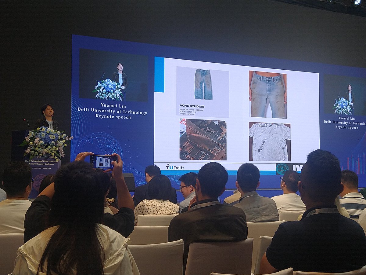 Mark van Loosdrecht (@markvloosdrecht) on Twitter photo #iwarr2023 Yuemei Lin from <a href="/TNWTUDelft/">Faculteit TNW / Faculty of Applied Sciences</a> explaining how wastewater sludge can help to produce 400 € a piece shirts.
#kaumera #iwarr2023 Yuemei Lin from <a href="/TNWTUDelft/">Faculteit TNW / Faculty of Applied Sciences</a> explaining how wastewater sludge can help to produce 400 € a piece shirts.
#kaumera
