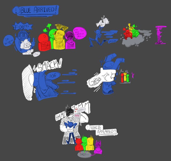 BooDaMuff's tweet photo. (REPOST)
@TamonsterRex
Blue arrived-wait! CHALLAGER HAS APPEARED!!! 🤯
#YourBoyfriendGame #YourBoyfriendGamePeter #YourBoyfriendfanart #colorfulpeter #ynoc #yourboyfriendpeter #yourboyfriendfandom #yboc #whitepeter #bluepeter #greenpeter #yellowpeter #redpeter #pinkpeter https://t.co/1Px8X0DkAr