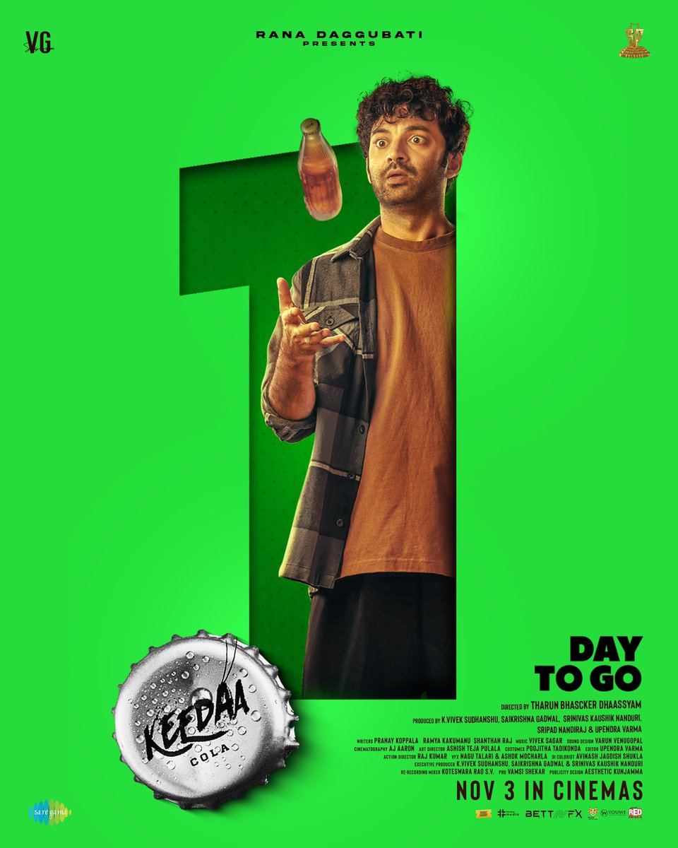 Saikrishna Gadwal (@mesaikrishna) on Twitter photo Mundhu chupu tho tickets book cheskunnara ledha!?
#KeedaaCola in theatres TOMORROW
#KeedaaColaOnNov3
π linktr.ee/bmstf
@TharunBhasckerD <a href="/RanaDaggubati/">Rana Daggubati</a> <a href="/VGSainma/">VG Sainma</a> <a href="/IamChaitanyarao/">Chaitanya Rao Madadi</a> <a href="/VivekSudhanshuK/">K Vivek Sudhanshu</a> <a href="/sripadnandiraj/">Sripad Nandiraj</a> <a href="/UpendraVg/">upendra varma</a> <a href="/KaushikNanduri/">Kaushik Nanduri</a> <a href="/saregamasouth/">Saregama South</a> Mundhu chupu tho tickets book cheskunnara ledha!?
#KeedaaCola in theatres TOMORROW
#KeedaaColaOnNov3
π linktr.ee/bmstf
@TharunBhasckerD <a href="/RanaDaggubati/">Rana Daggubati</a> <a href="/VGSainma/">VG Sainma</a> <a href="/IamChaitanyarao/">Chaitanya Rao Madadi</a> <a href="/VivekSudhanshuK/">K Vivek Sudhanshu</a> <a href="/sripadnandiraj/">Sripad Nandiraj</a> <a href="/UpendraVg/">upendra varma</a> <a href="/KaushikNanduri/">Kaushik Nanduri</a> <a href="/saregamasouth/">Saregama South</a>