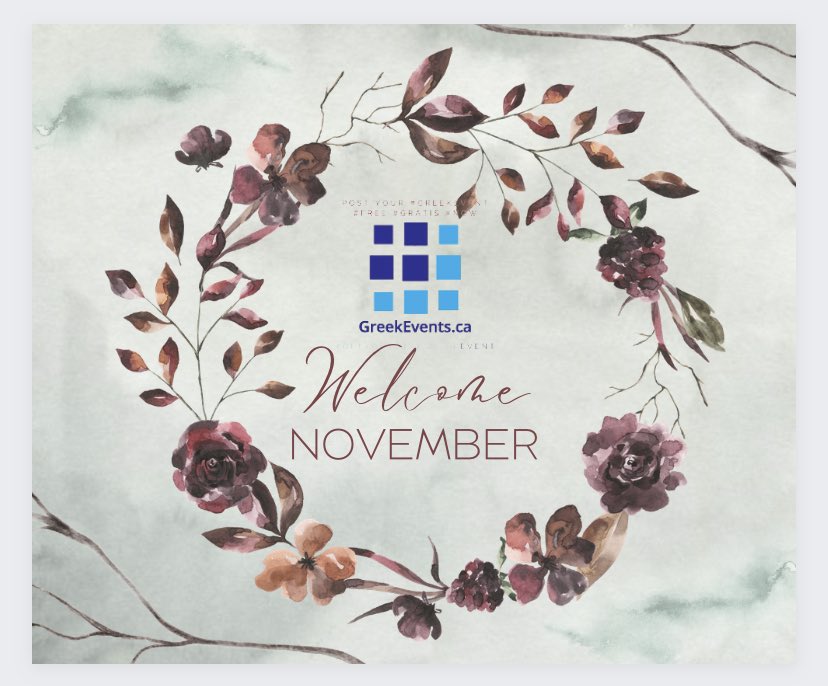 Let us #getyoutothegreek EVENTS in #November 2023! Click here: conta.cc/3FHT0C5 #greekevents